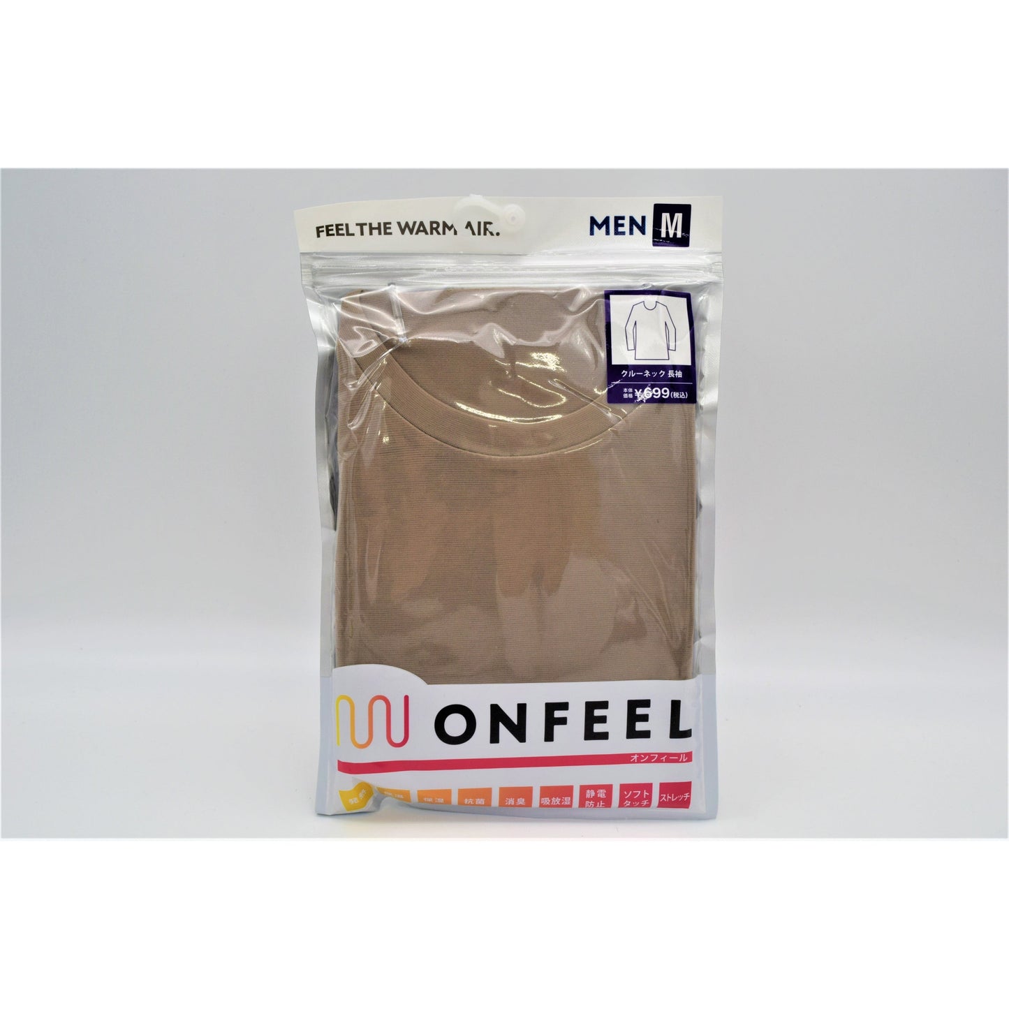 【数量限定】メンズ ONFEEL クルーネック長袖