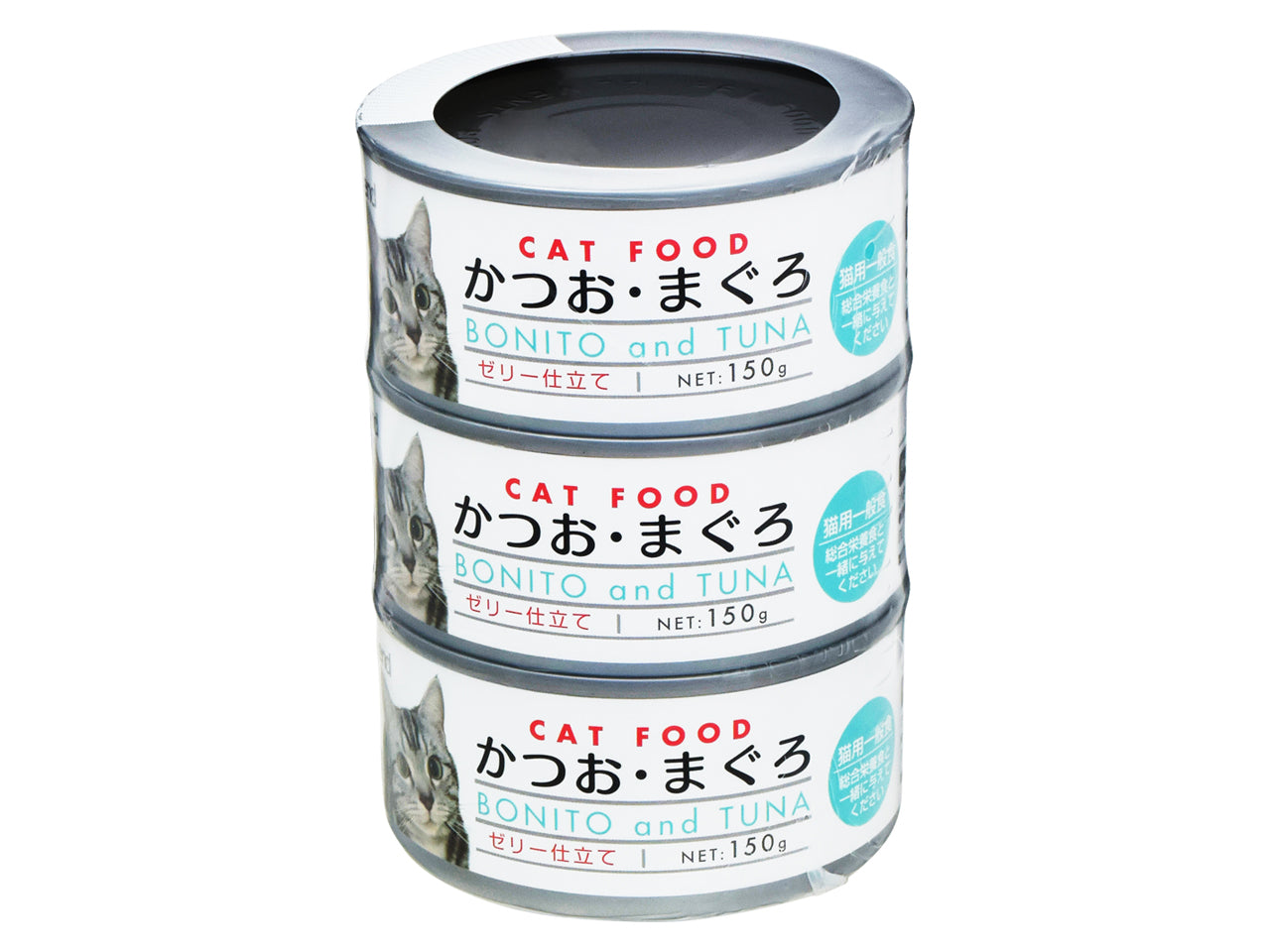 まとめ買いがお得】 キャットフードかつお・まぐろ １５０ｇ×３P １８