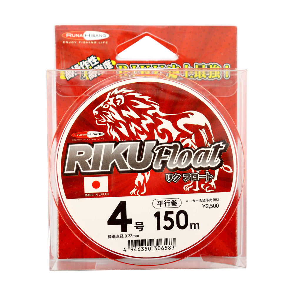 ルナヒサノ ナイロン道糸 RIKU FLOAT 蛍光オレンジ 4号