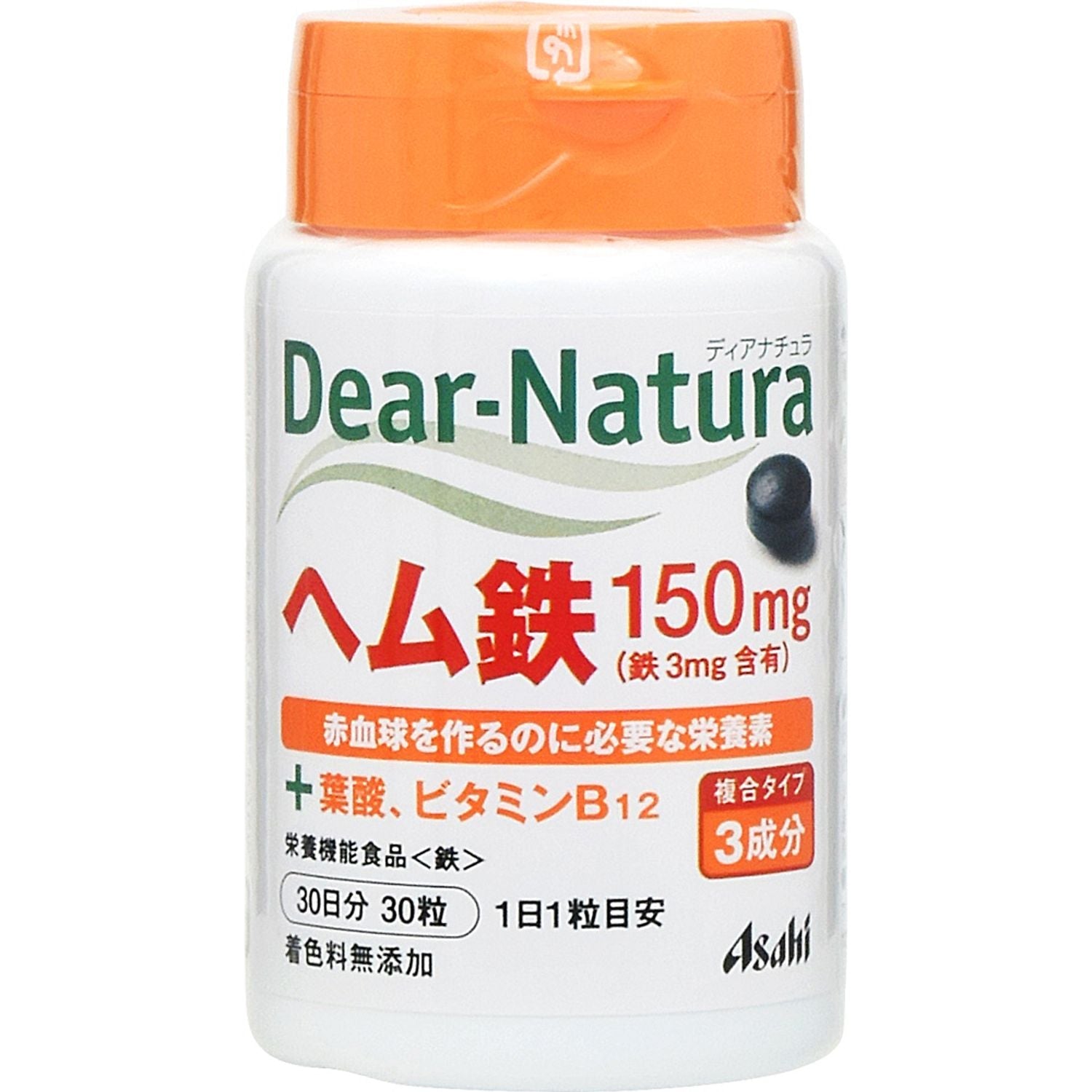 アサヒグループ食品　ディアナチュラ　ヘム鉄　３５０ｍｇ×３０粒