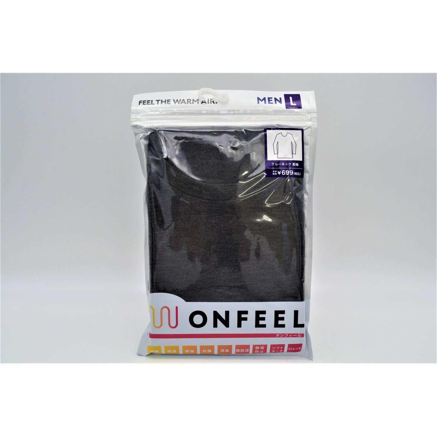 【数量限定】メンズ　ONFEEL　クルーネック長袖