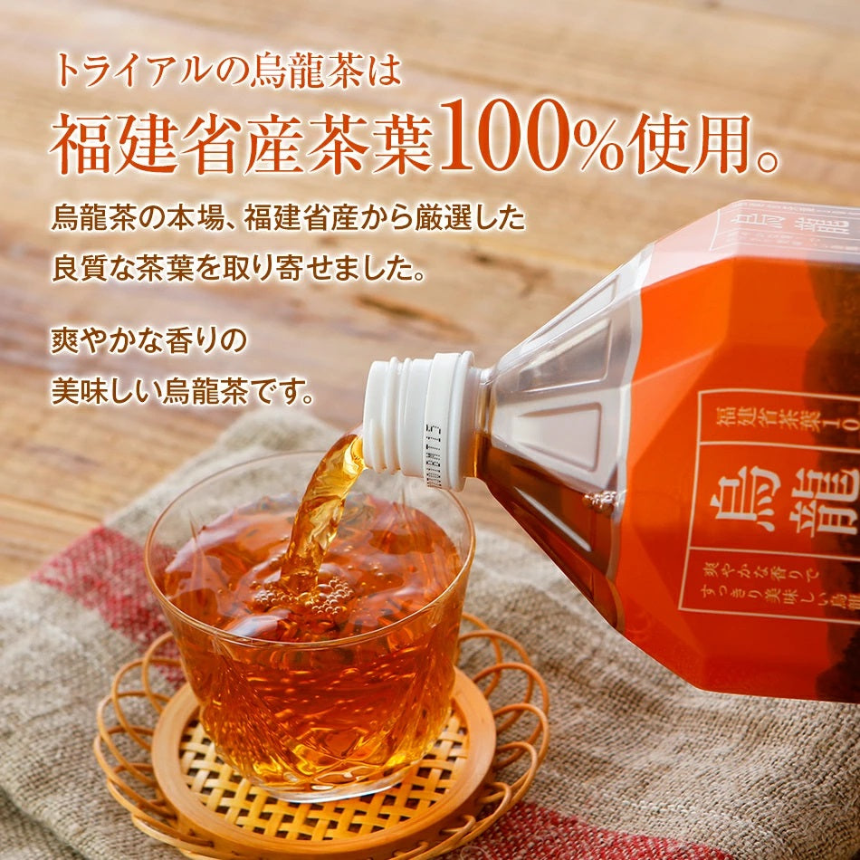 【まとめ買いがお得】　トライアル　福建省産茶葉１００％烏龍茶　５００ｍL　４８本