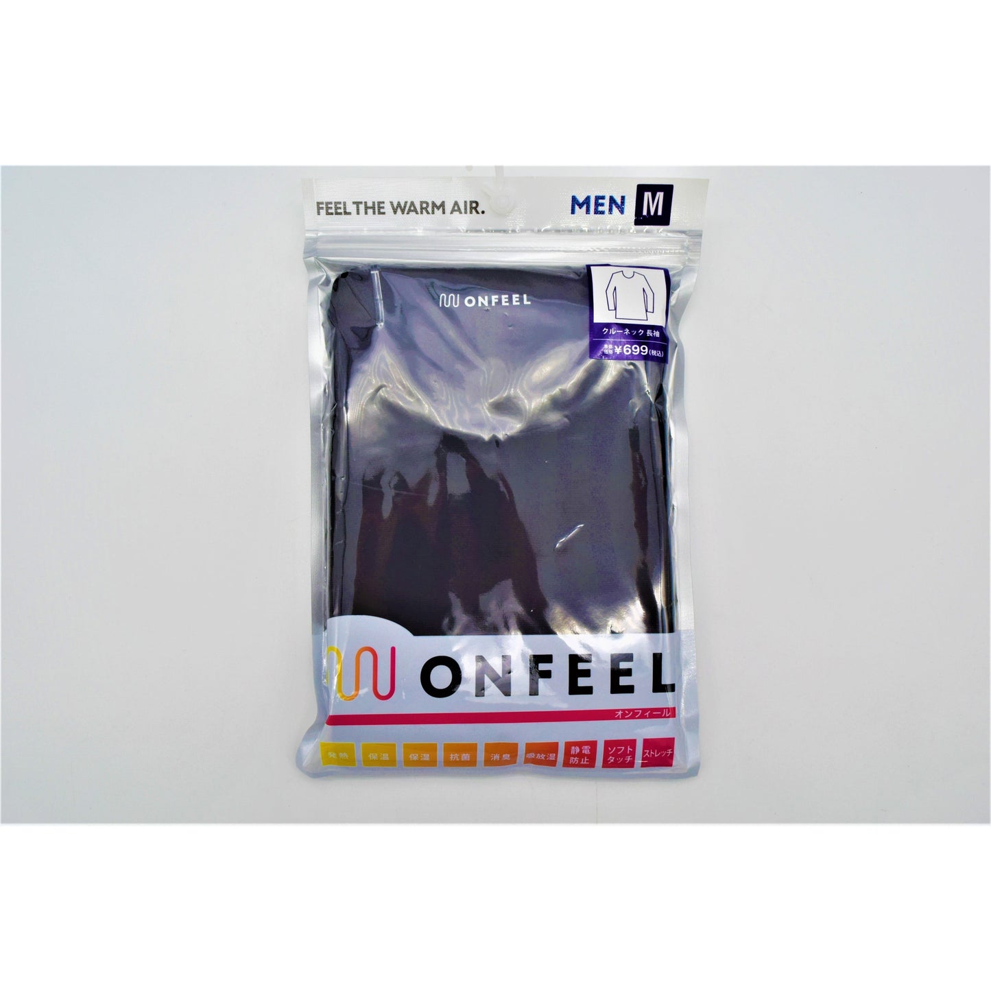 メンズ　ONFEEL　クルーネック長袖