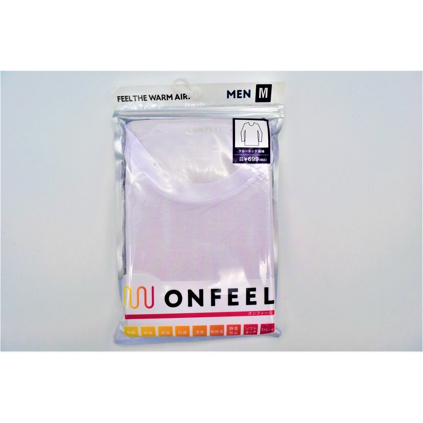 メンズ　ONFEEL　クルーネック長袖