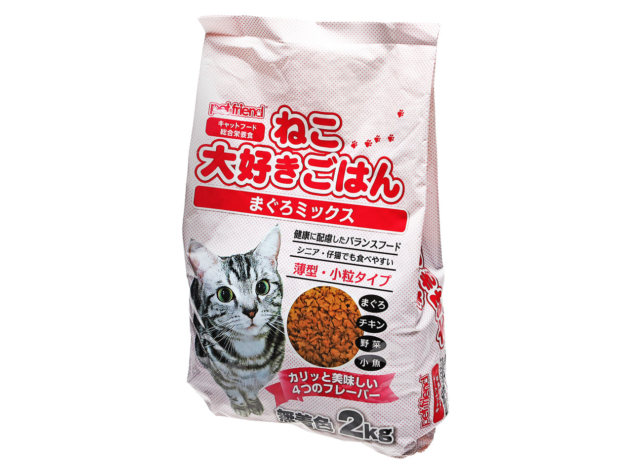 ねこ　大好きごはん　まぐろミックス　薄型・小粒タイプ　２ｋｇ入