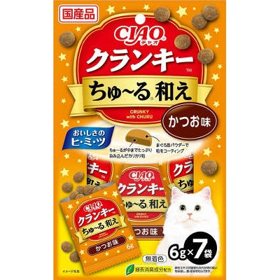 いなば　ＣＩＡＯ　クランキーちゅ〜る和えかつお味　６ｇ×７袋