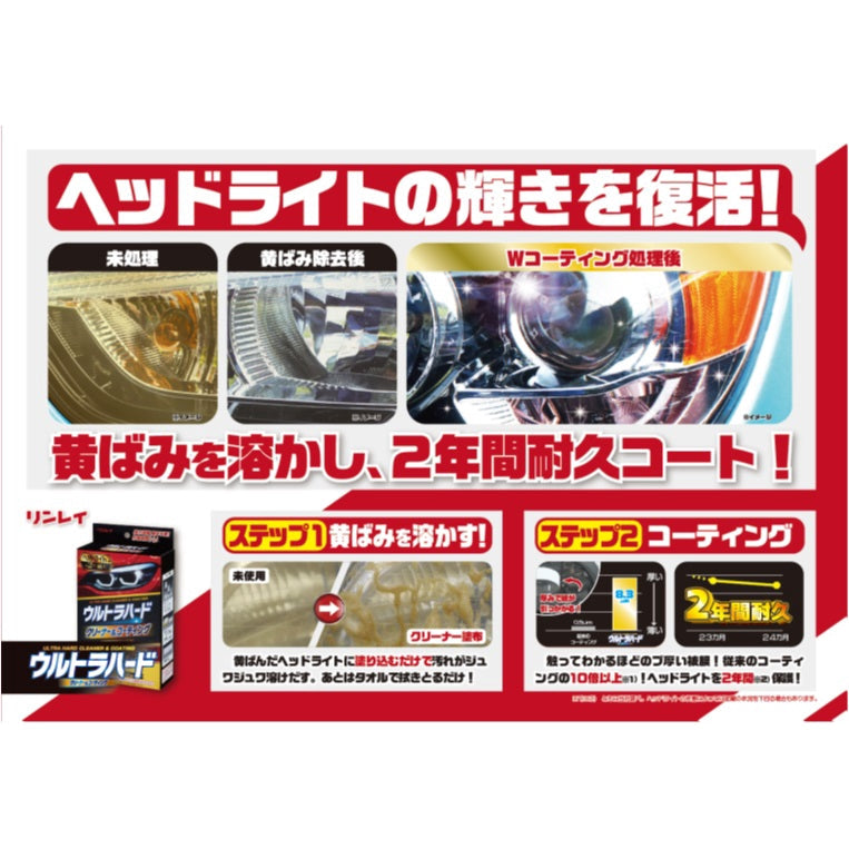 リンレイ　ウルトラハードクリーナー＆コーティング　ヘッドライトカバー用　290ml