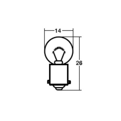 スタンレー自動車用白熱電球　ＮＯ７４　１２Ｖ８Ｗ　Ｇ１４　ＢＡ９ｓ　ルームマップ球