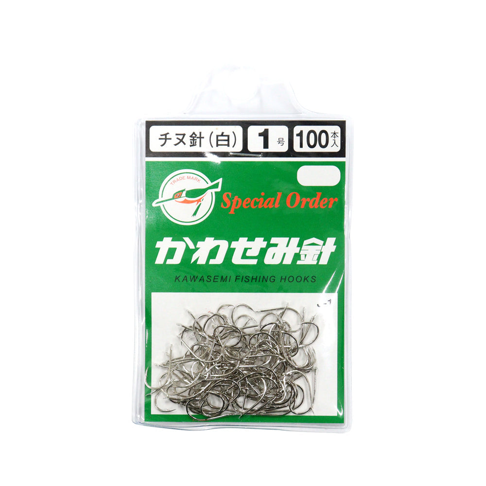 かわせみ針　１００本入バラ針　チヌ針　白１号